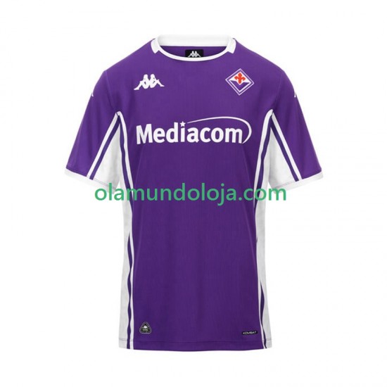 Camisola ACF Fiorentina Homem Equipamento Primeiro 2025-2026 Manga Curta